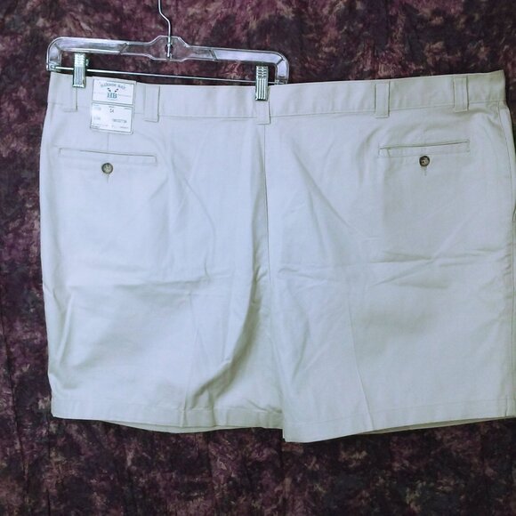 NWT Deadstock 90s Harbor Bay Casual Chino Shorts Men-54 Cotton Pleated 4-Pocket - Picture 4 of 9
